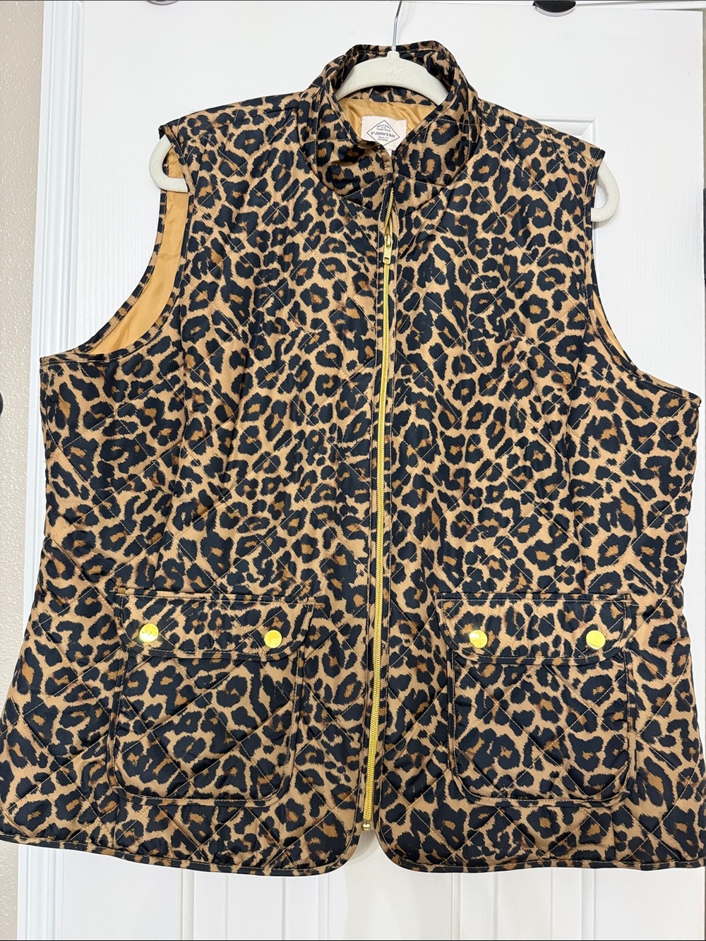 St. John's Bay Gold & Black Quilted Vest
